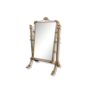MISC-PROP-087 | ORNATE GOLD IRON FRAME CHEVAL MIRROR