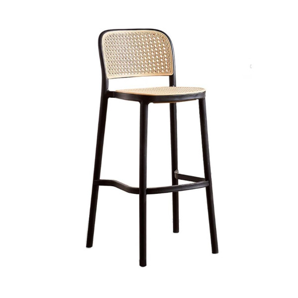 BS-151 | GRIFFIN BLACK BARSTOOL NATURAL CANE