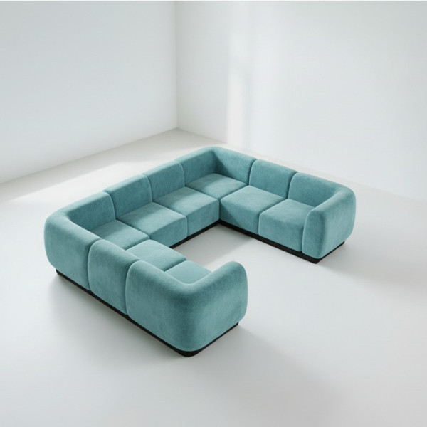 SS-810-SETUP-040 | BELLAGIO U SHAPED SOFA 8 PIECE