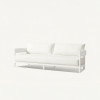 SS-710 | NIAGARA WHITE WOOD SOFA WITH LINEN FABRIC CUSHIONS