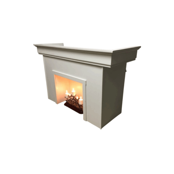 MISC-PROP-088 | WHITE FAUX FIREPLACE MANTLE