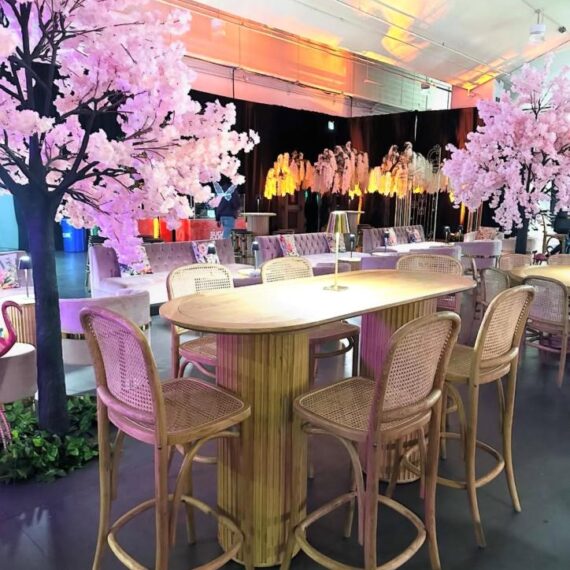 COMM-021 | SYDNEY FLUTED OVAL COMMUNAL TABLE NATURAL WOOD