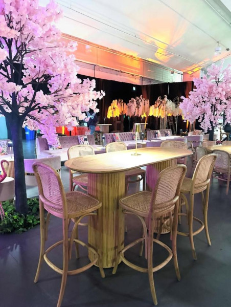 COMM-021 | SYDNEY FLUTED OVAL COMMUNAL TABLE NATURAL WOOD