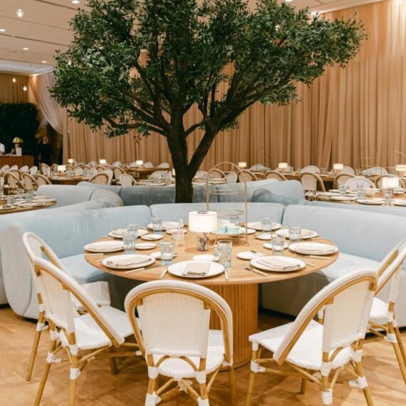 CH-110 | MARSEILLE CAFÉ CHAIR NATURAL FRAME WITH WHITE SEAT