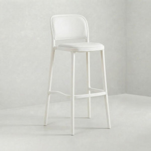 BS-200 | GRIFFIN BARSTOOL WHITE LEATHER