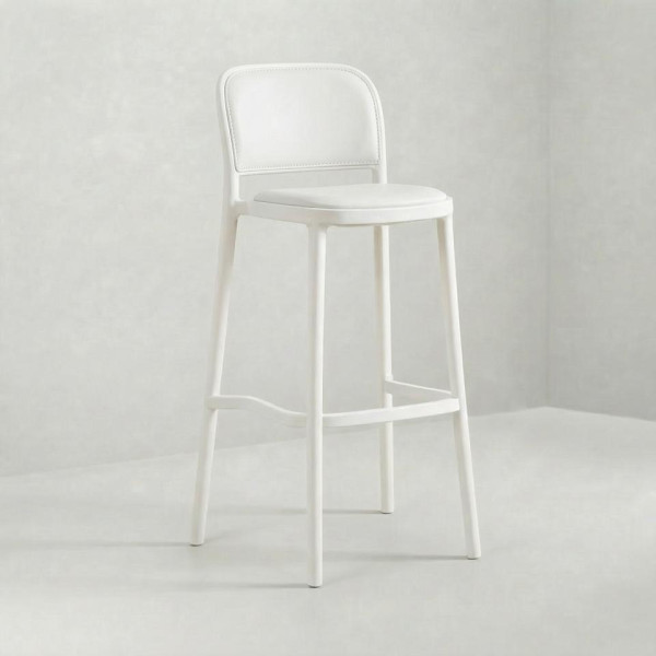 BS-200 | GRIFFIN BARSTOOL WHITE LEATHER