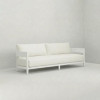 SS-710 | NIAGARA WHITE WOOD SOFA WITH LINEN FABRIC CUSHIONS