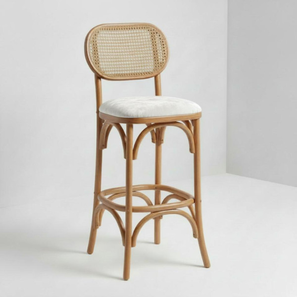 BS-181 | NAPA CANE OVAL BARSTOOL NATURAL WOOD