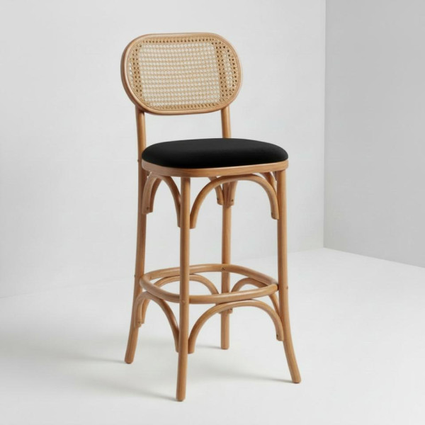 BS-181 | NAPA CANE OVAL BARSTOOL NATURAL WOOD