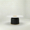 CT-111 | MARBLE FLUTED COFFEE TABLE BLACK