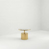 ET-120 | ROUND GOLD PEDESTAL END TABLE