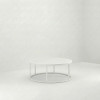 CT-081 | ROUND WHITE FRAME COFFEE TABLE