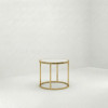 ET-100 | ROUND GOLD FRAME END TABLE