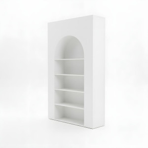 BAR-200 | ARCHED BOOK SHELF WHITE WOOD