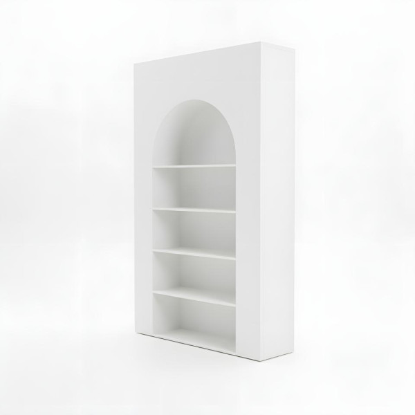 BAR-200 | ARCHED BOOK SHELF WHITE WOOD