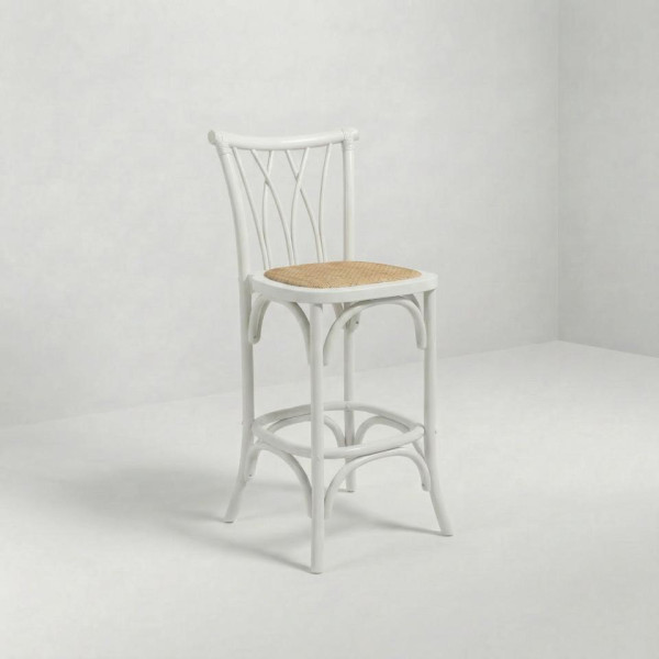 BS-190 | NIAGARA BARSTOOL WHITE WOOD