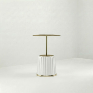 CRU-170 | WHITE FLUTED ROUND CRUISER GOLD TOP