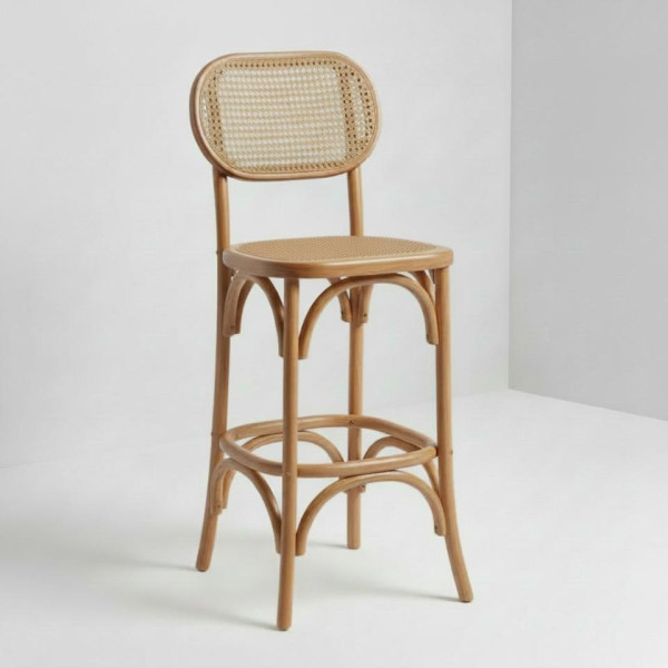 BS-181 | NAPA CANE OVAL BARSTOOL NATURAL WOOD