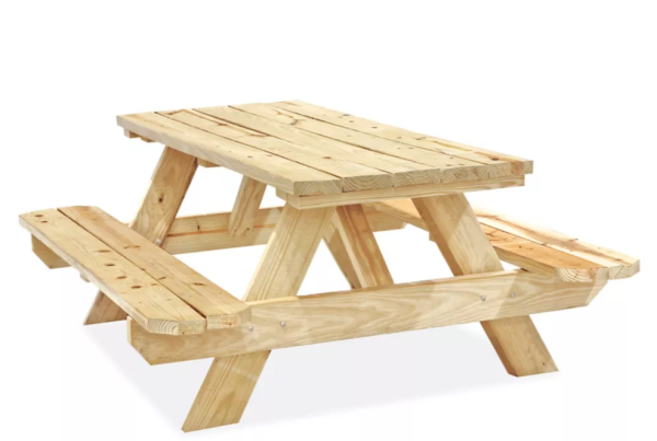 MISC-CASUAL-301 | NATURAL WOOD PICNIC TABLE