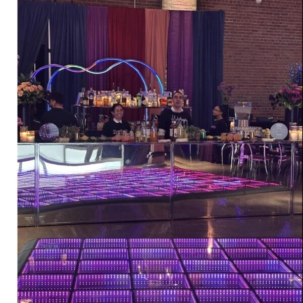 BAR-002 | 6FT BAR CHROME FRAME WITH PLEXI