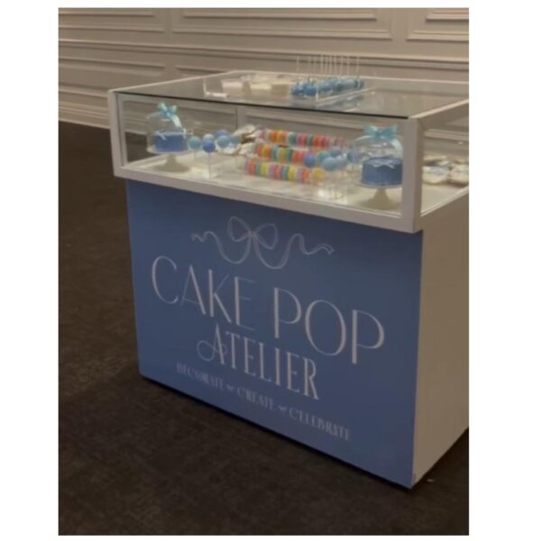 MISC-PROP-089 | GLASS TOP WHITE DISPLAY CASE
