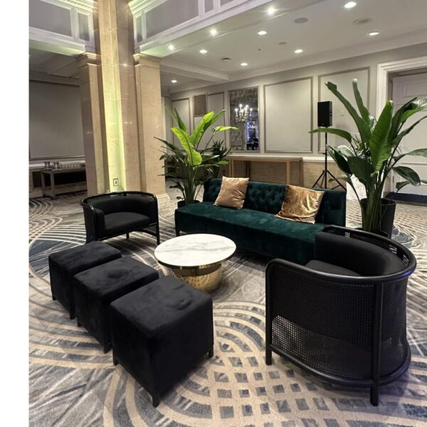 CT-120 | ROUND GOLD PEDESTAL COFFEE TABLE