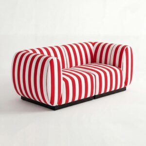 SS-810-SETUP-520 | BELLAGIO BROAD BAND PATTERN LOVESEAT SQUARED ARMS