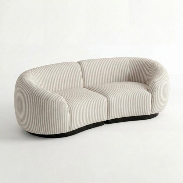 SS-810-SETUP-510 | BELLAGIO PINSTRIPE PATTERN LOVESEAT WITH ROUNDED ARMS
