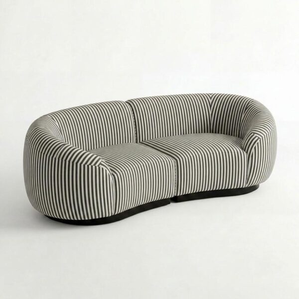 SS-810-SETUP-510 | BELLAGIO PINSTRIPE PATTERN LOVESEAT WITH ROUNDED ARMS
