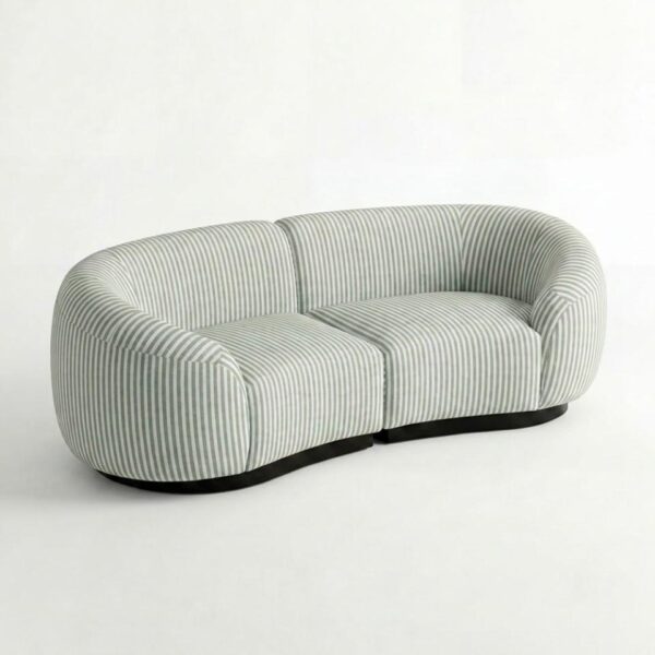 SS-810-SETUP-510 | BELLAGIO PINSTRIPE PATTERN LOVESEAT WITH ROUNDED ARMS