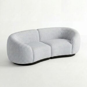 SS-810-SETUP-510 | BELLAGIO PINSTRIPE PATTERN LOVESEAT WITH ROUNDED ARMS