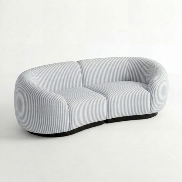 SS-810-SETUP-510 | BELLAGIO PINSTRIPE PATTERN LOVESEAT WITH ROUNDED ARMS