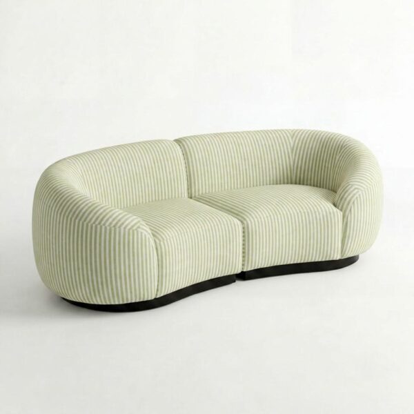 SS-810-SETUP-510 | BELLAGIO PINSTRIPE PATTERN LOVESEAT WITH ROUNDED ARMS