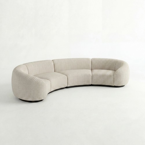 NEW - SS-810-SETUP-006 | BELLAGIO 4 PIECE CURVED SOFA WITH CURVED ARMS