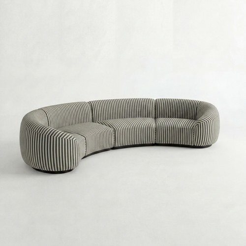 NEW - SS-810-SETUP-006 | BELLAGIO 4 PIECE CURVED SOFA WITH CURVED ARMS