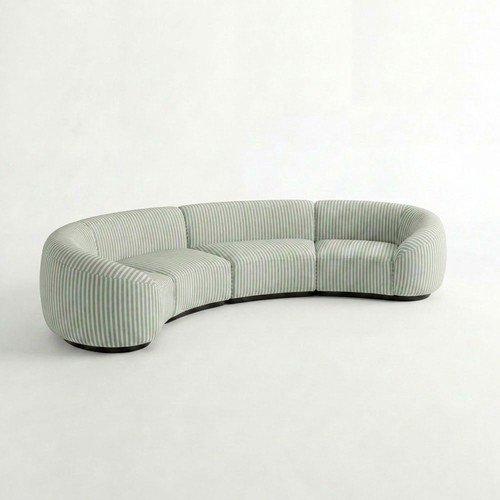 NEW - SS-810-SETUP-006 | BELLAGIO 4 PIECE CURVED SOFA WITH CURVED ARMS