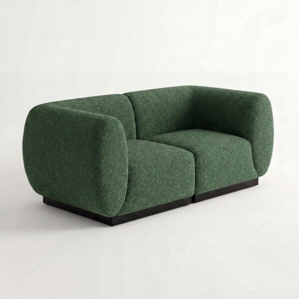 SS-810-SETUP-530 | BELLAGIO BOUCLE LOVESEAT SQUARED ARMS