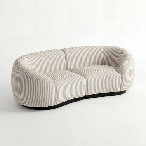 NEW - SS-810-SETUP-003 | BELLAGIO CHECKER PATTERN LOVESEAT WITH ROUNDED ARMS