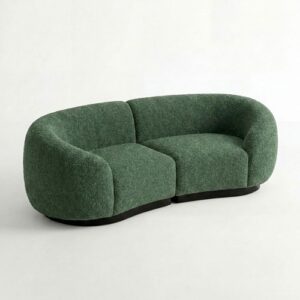 NEW - SS-810-SETUP-003 | BELLAGIO CHECKER PATTERN LOVESEAT WITH ROUNDED ARMS