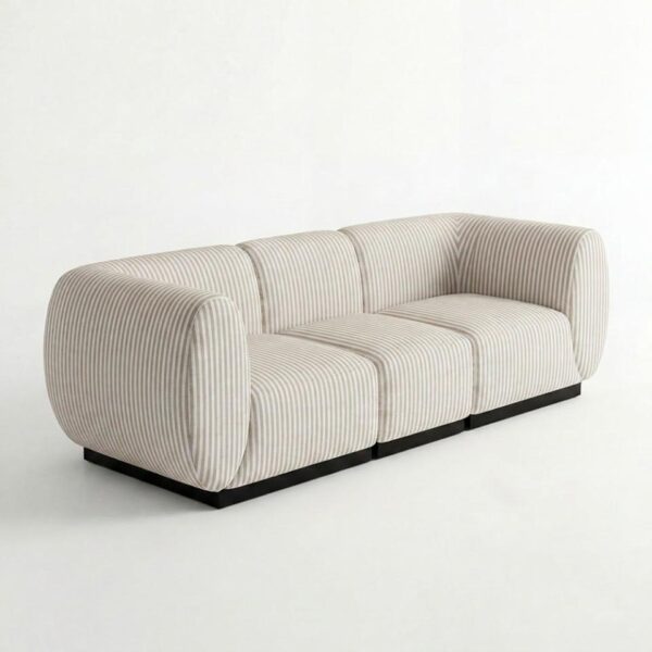 SS-810-SETUP-505 | BELLAGIO PINSTRIPE PATTERN SOFA SQUARED ARMS