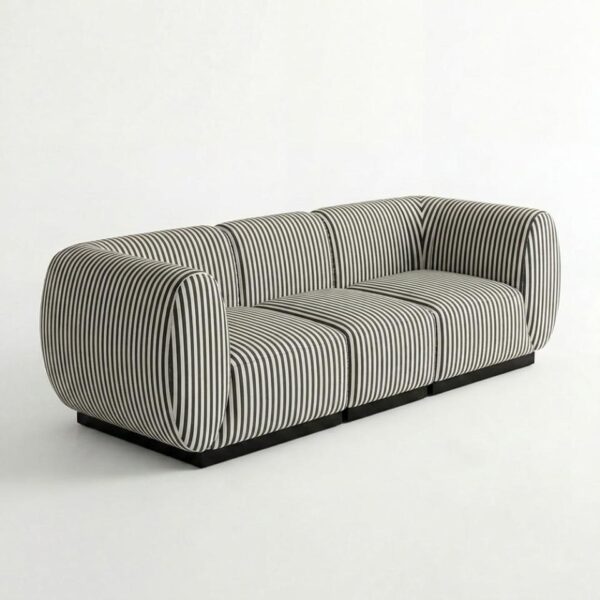 SS-810-SETUP-505 | BELLAGIO PINSTRIPE PATTERN SOFA SQUARED ARMS