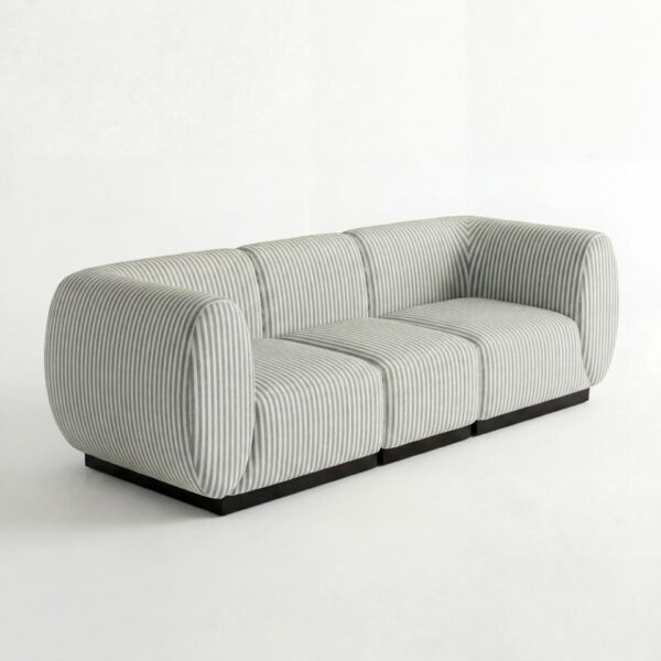 SS-810-SETUP-505 | BELLAGIO PINSTRIPE PATTERN SOFA SQUARED ARMS