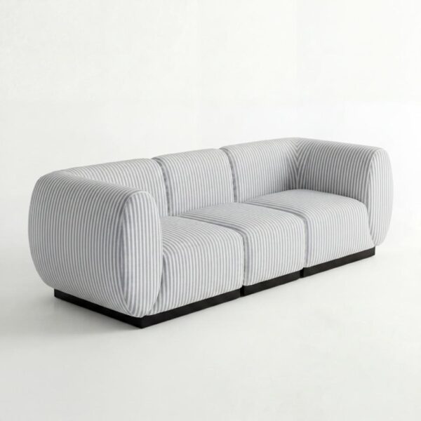 SS-810-SETUP-505 | BELLAGIO PINSTRIPE PATTERN SOFA SQUARED ARMS