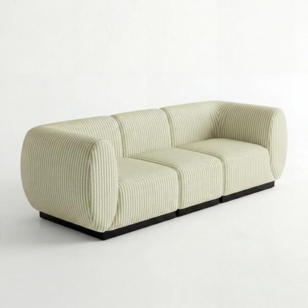 SS-810-SETUP-505 | BELLAGIO PINSTRIPE PATTERN SOFA SQUARED ARMS