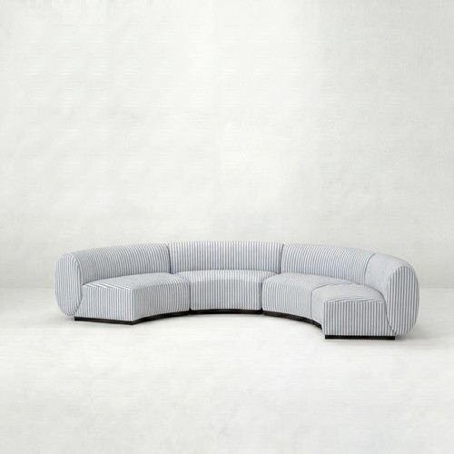 NEW - SS-810-SETUP-008 | BELLAGIO 4 PIECE ARMLESS CURVED SOFA