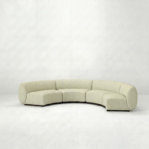 NEW - SS-810-SETUP-008 | BELLAGIO 4 PIECE ARMLESS CURVED SOFA