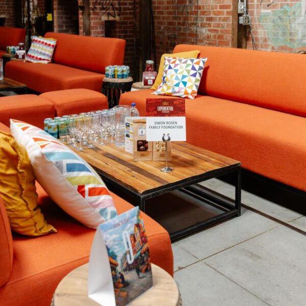 SS-591 | BK OTTOMAN BURNT ORANGE LINEN