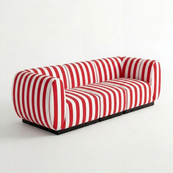 SS-810-SETUP-505 | BELLAGIO BROAD BAND PATTERN SOFA SQUARED ARMS