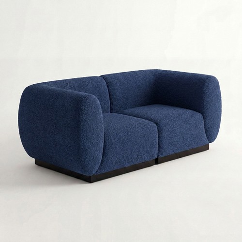 NEW - SS-810-SETUP-001 | BELLAGIO CHECKER PATTERN LOVESEAT SQUARED ARMS