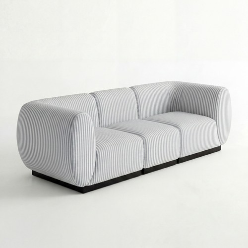 NEW - SS-810-SETUP-002 | BELLAGIO FABRIC SOFA SQUARED ARMS